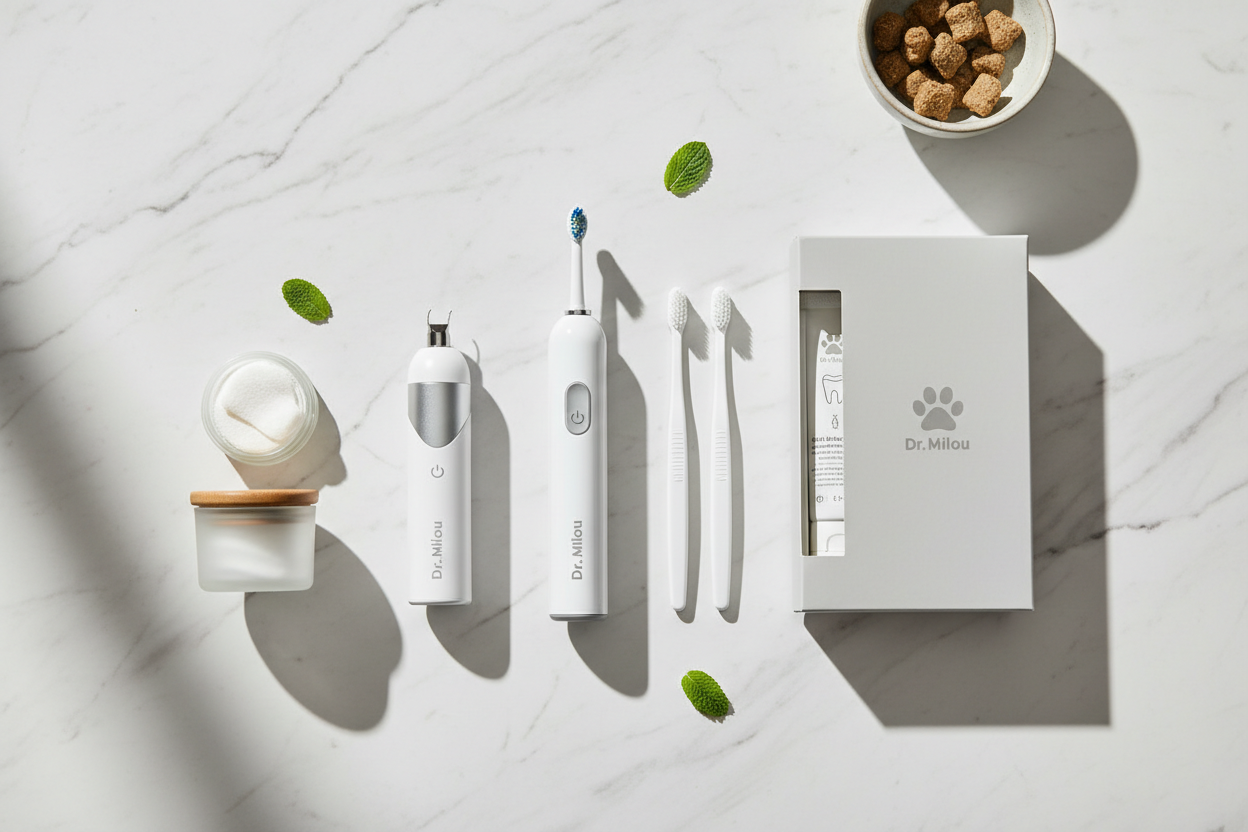 Dr. Milou Vet-Backed Pet Dental Care Products — Electric Toothbrush, Ultrasonic Scaler & Dental Kits | Doggo Dream Shop