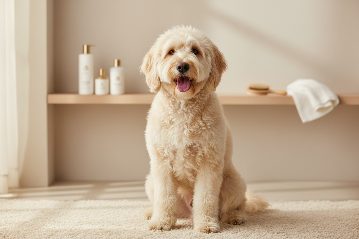 Premium dog grooming products — shampoo, conditioner, and grooming tools for every coat type at Doggo Dream Shop