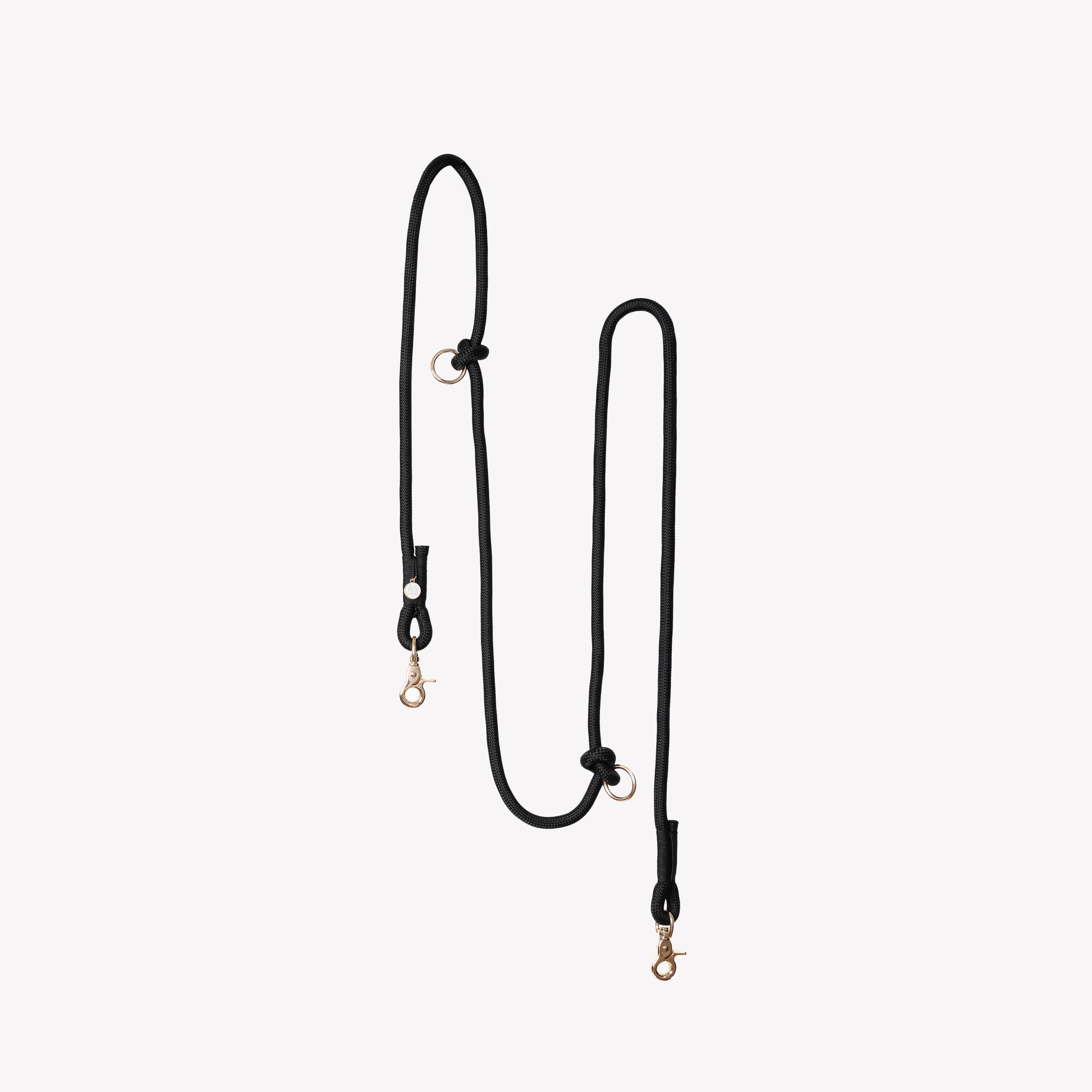 Black Hands-Free Braided Dog Leash | FURLOU