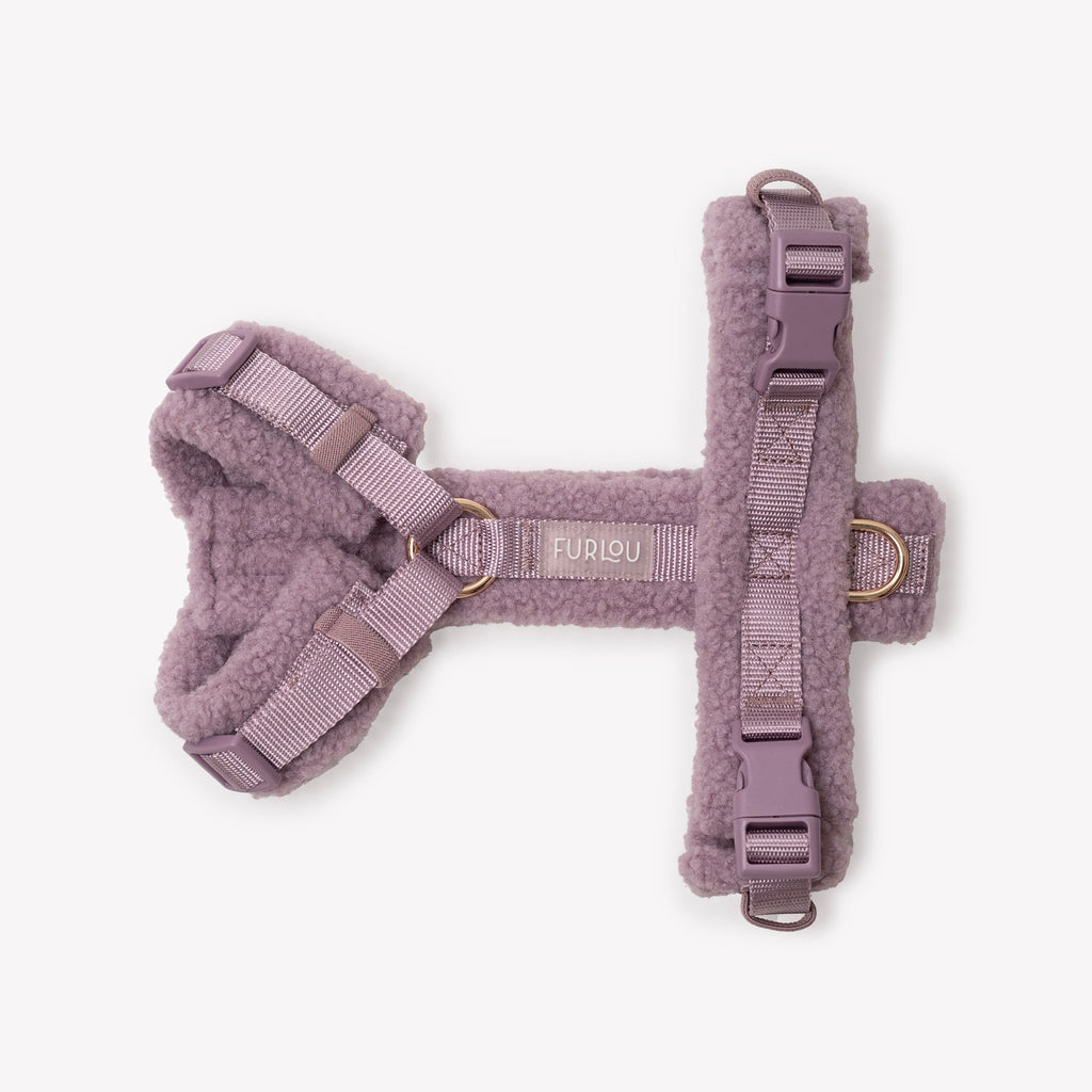 Lilac Sherpa Dog Harness – Cozy, Adjustable Fit | FURLOU