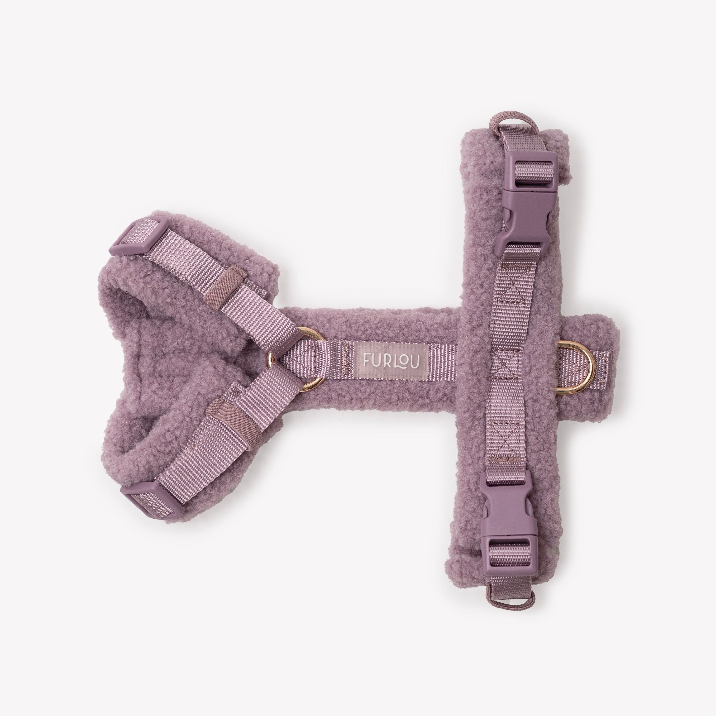 Lilac Sherpa Dog Harness – Cozy, Adjustable Fit | FURLOU