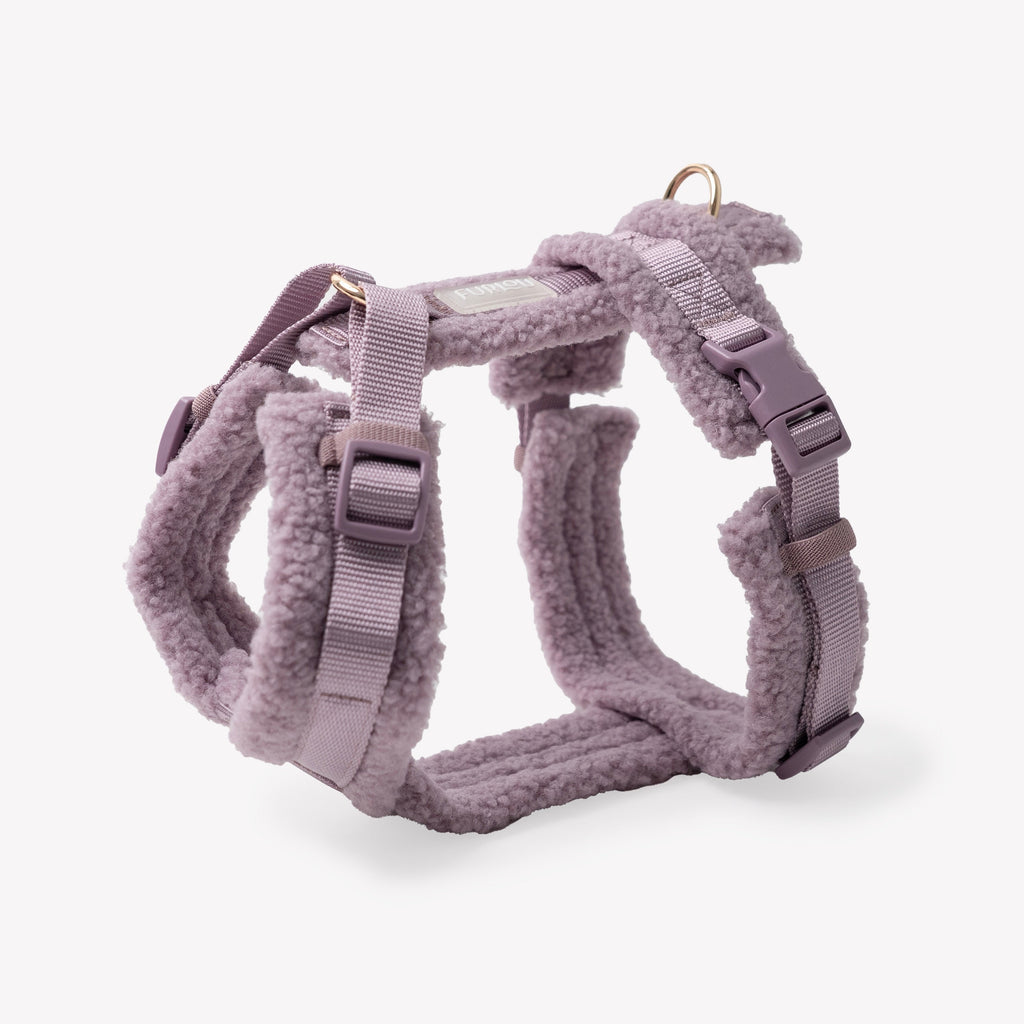 Lilac Sherpa Dog Harness – Cozy, Adjustable Fit | FURLOU