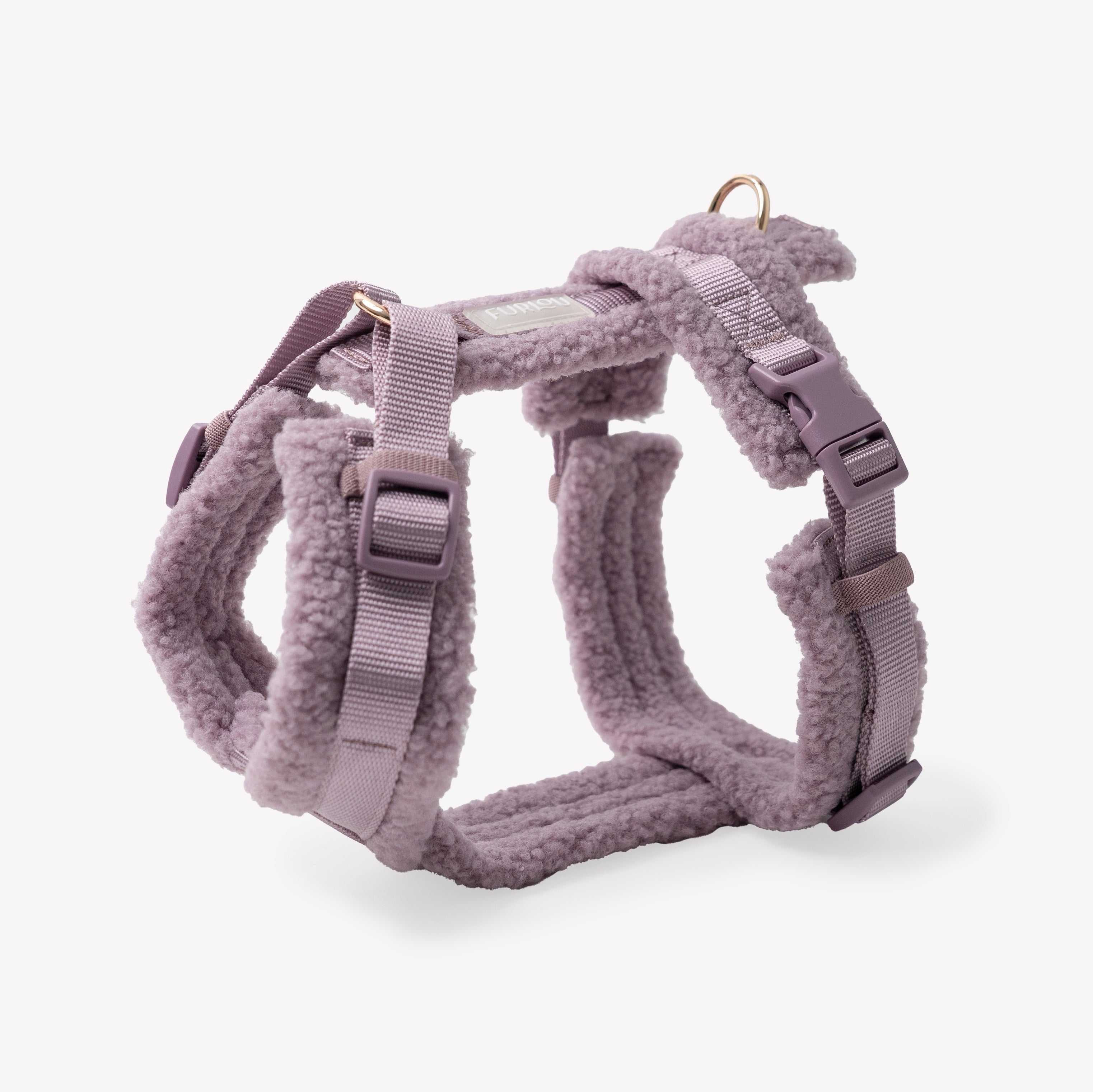 Lilac Sherpa Dog Harness – Cozy, Adjustable Fit | FURLOU