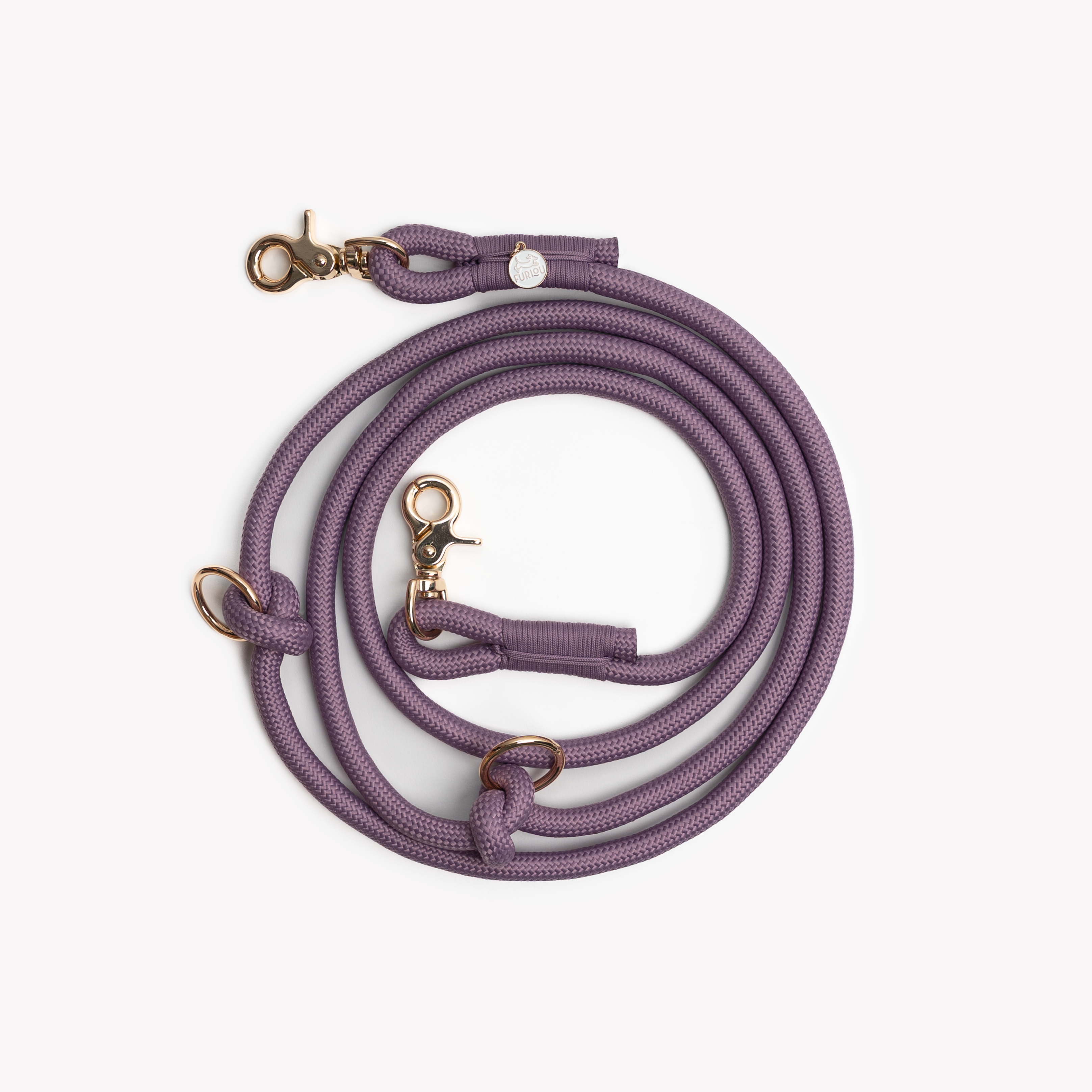 Lilac Hands-Free Braided Dog Leash | FURLOU
