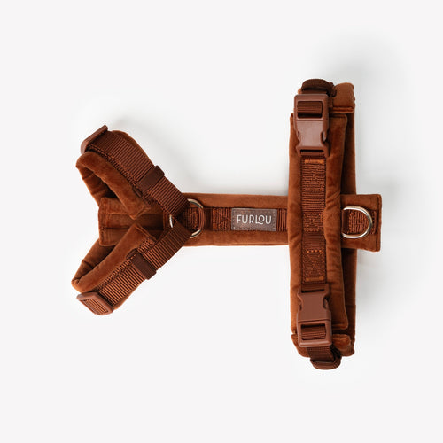 Clay Velvet Dog Harness – 5-Point Adjustable Fit | FURLOU