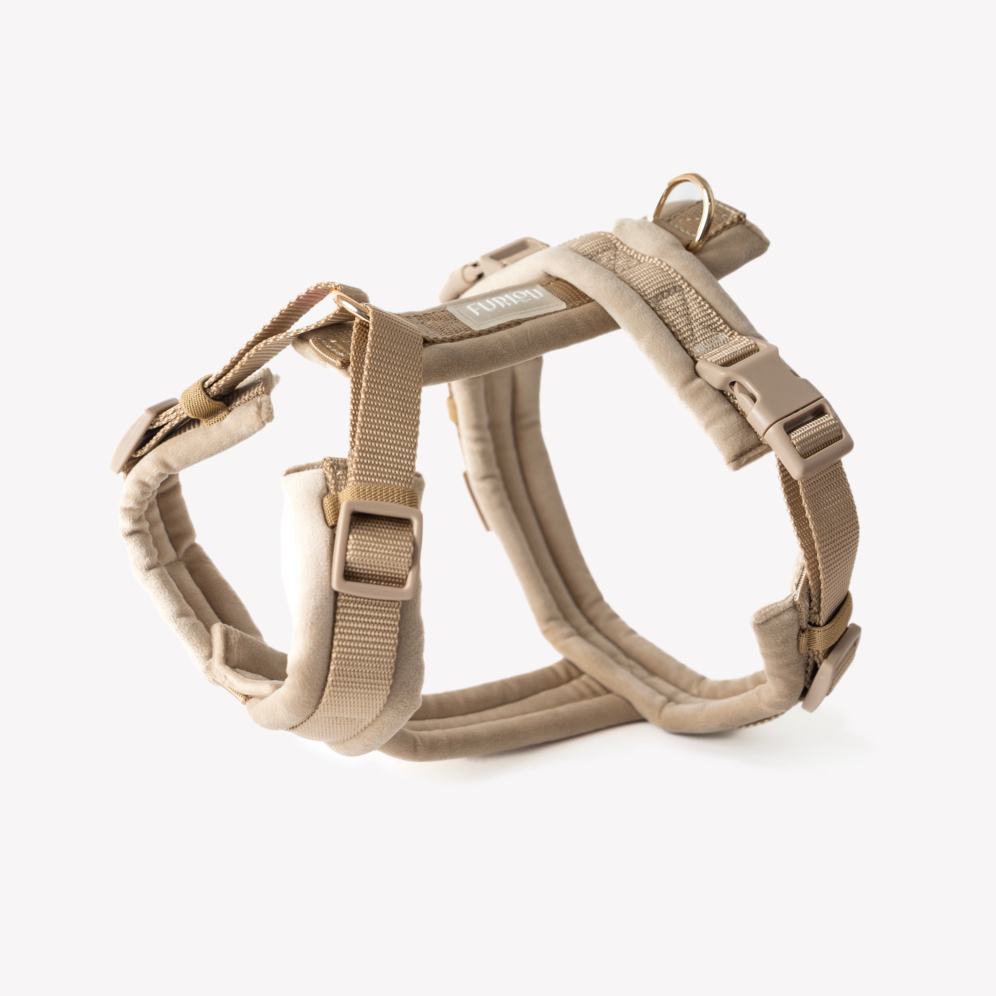 Sand Velvet Dog Harness – 5-Point Adjustable Fit | FURLOU