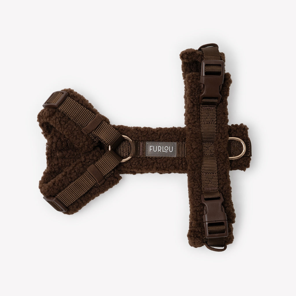 Brown Sherpa Dog Harness – Cozy, Adjustable Fit | FURLOU