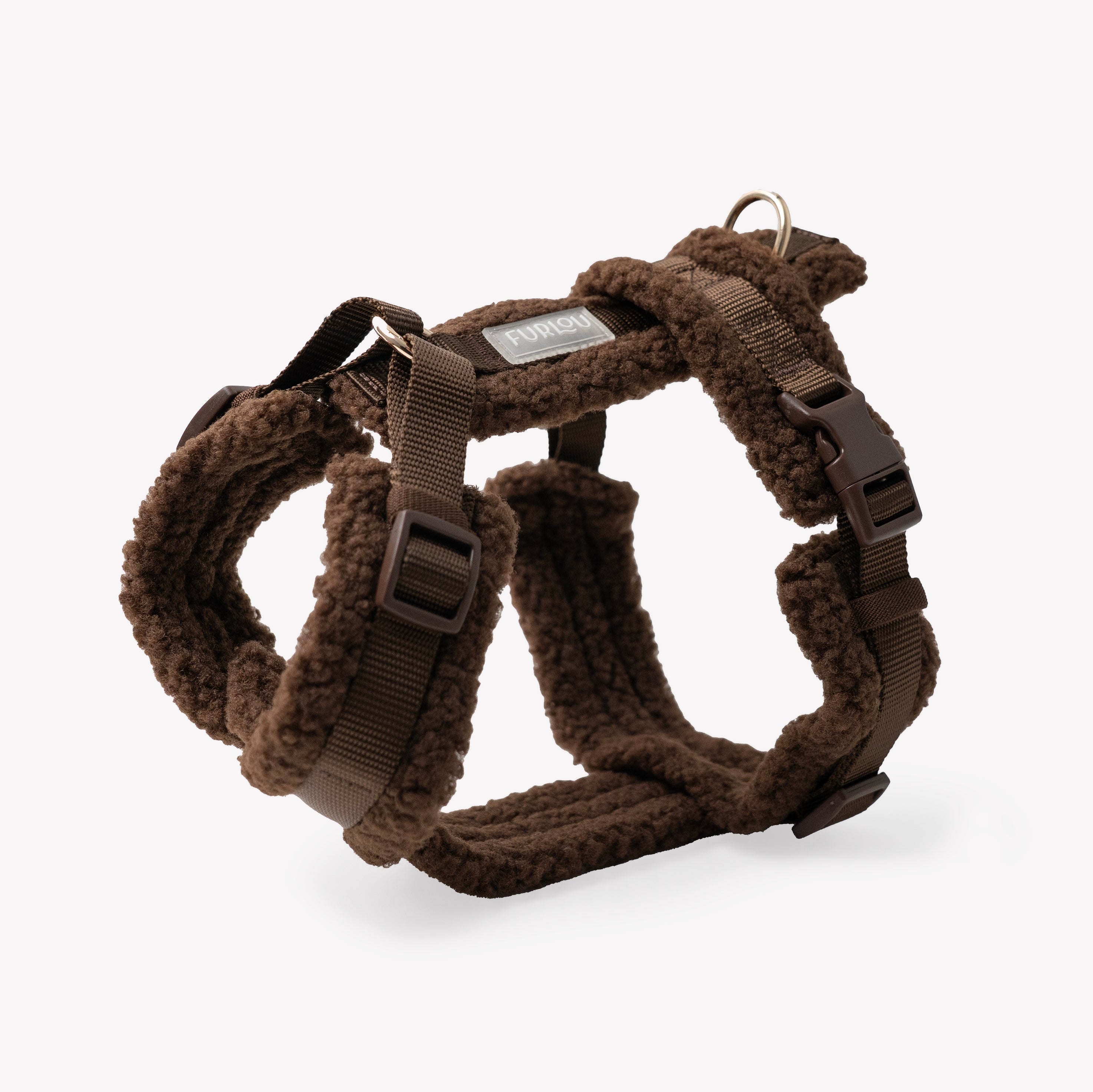 Brown Sherpa Dog Harness – Cozy, Adjustable Fit | FURLOU