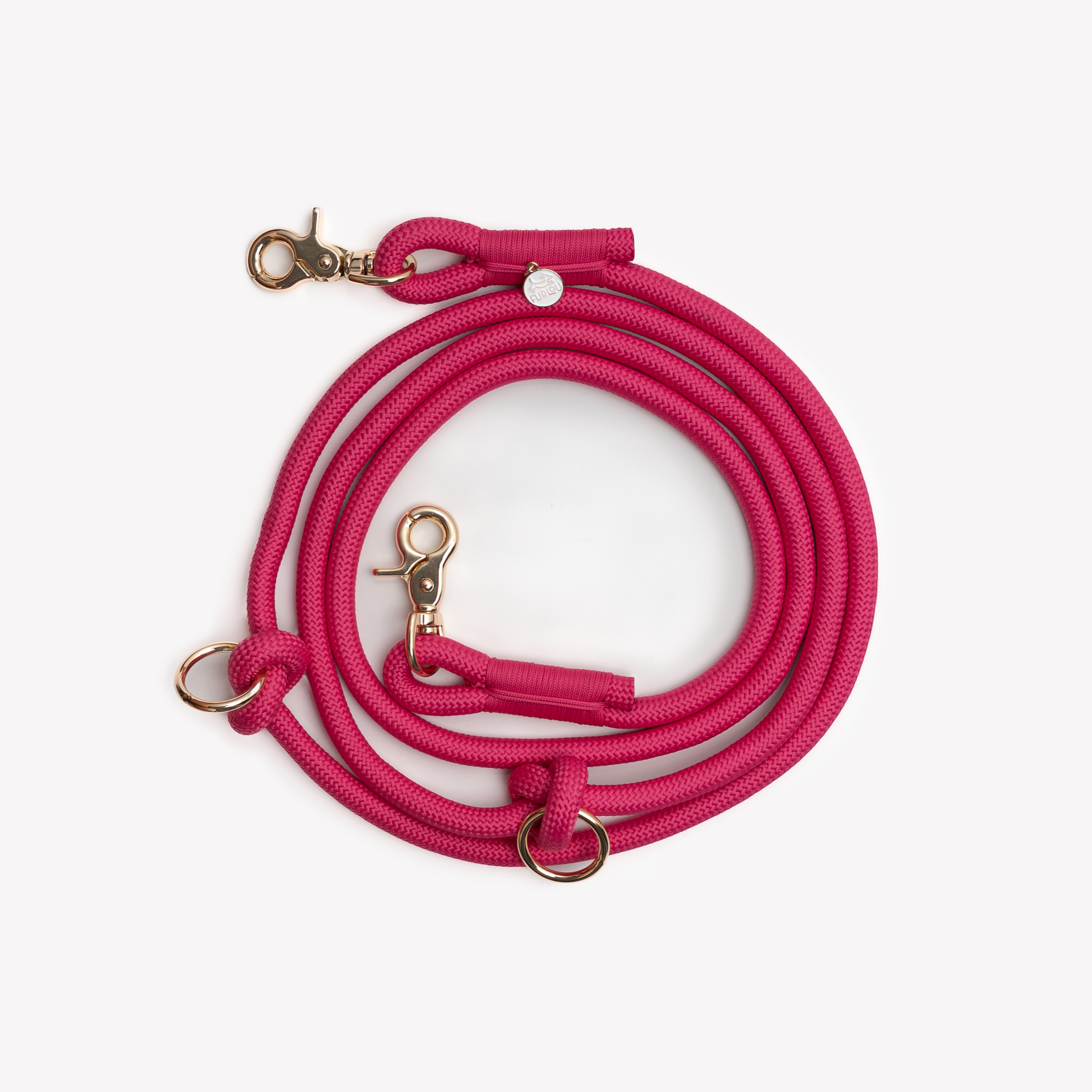 Magenta Hands-Free Braided Dog Leash | FURLOU