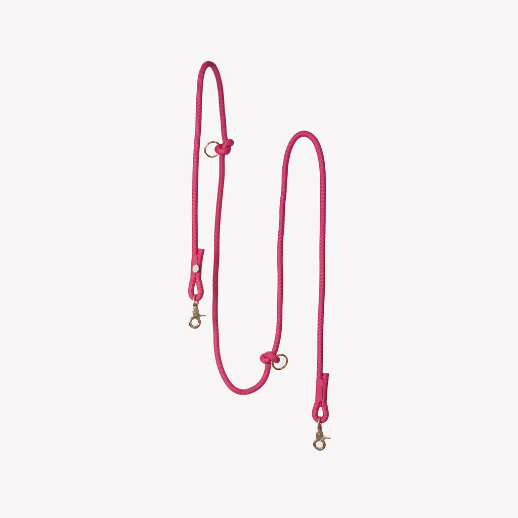 Magenta Hands-Free Braided Dog Leash | FURLOU