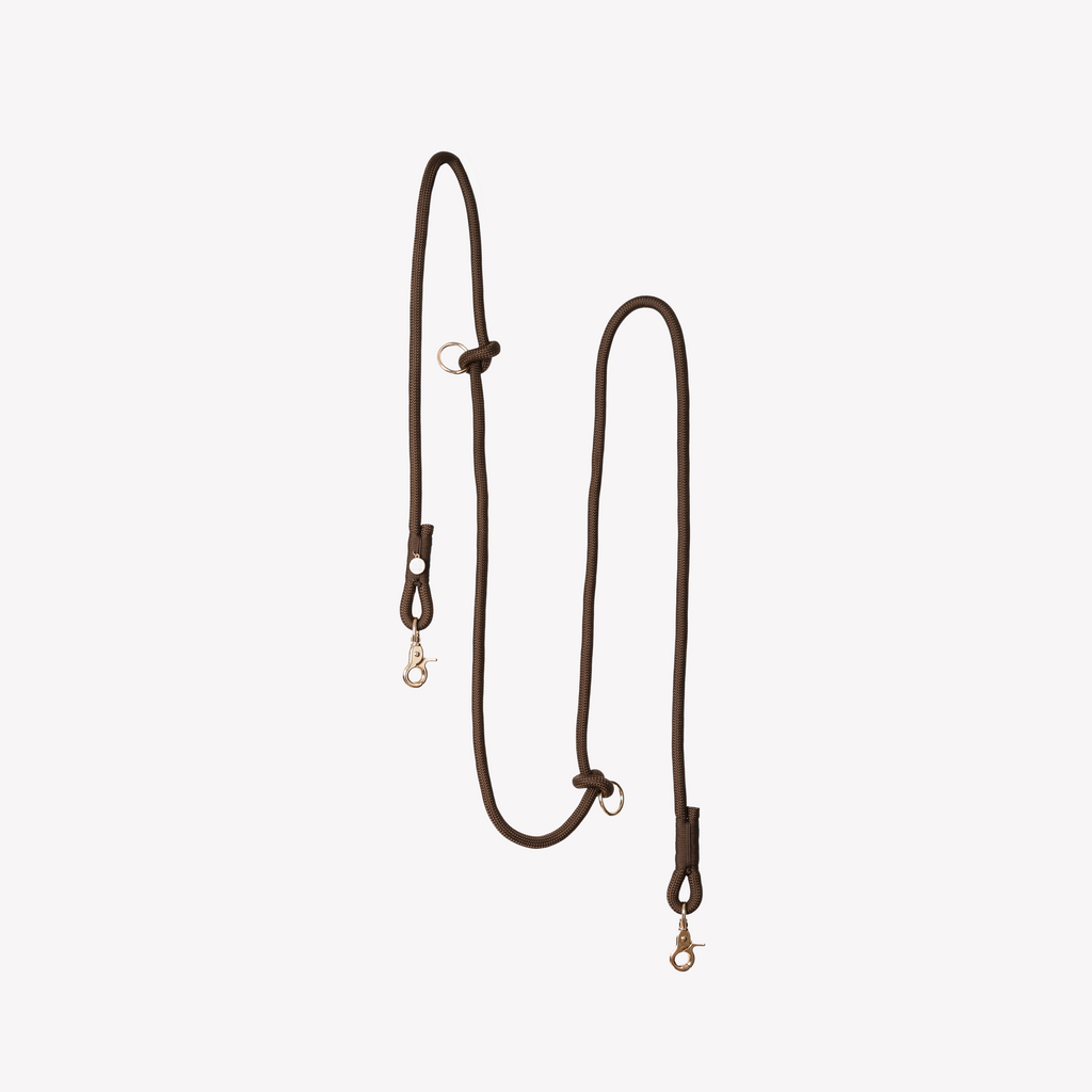 Brown Hands-Free Braided Dog Leash | FURLOU