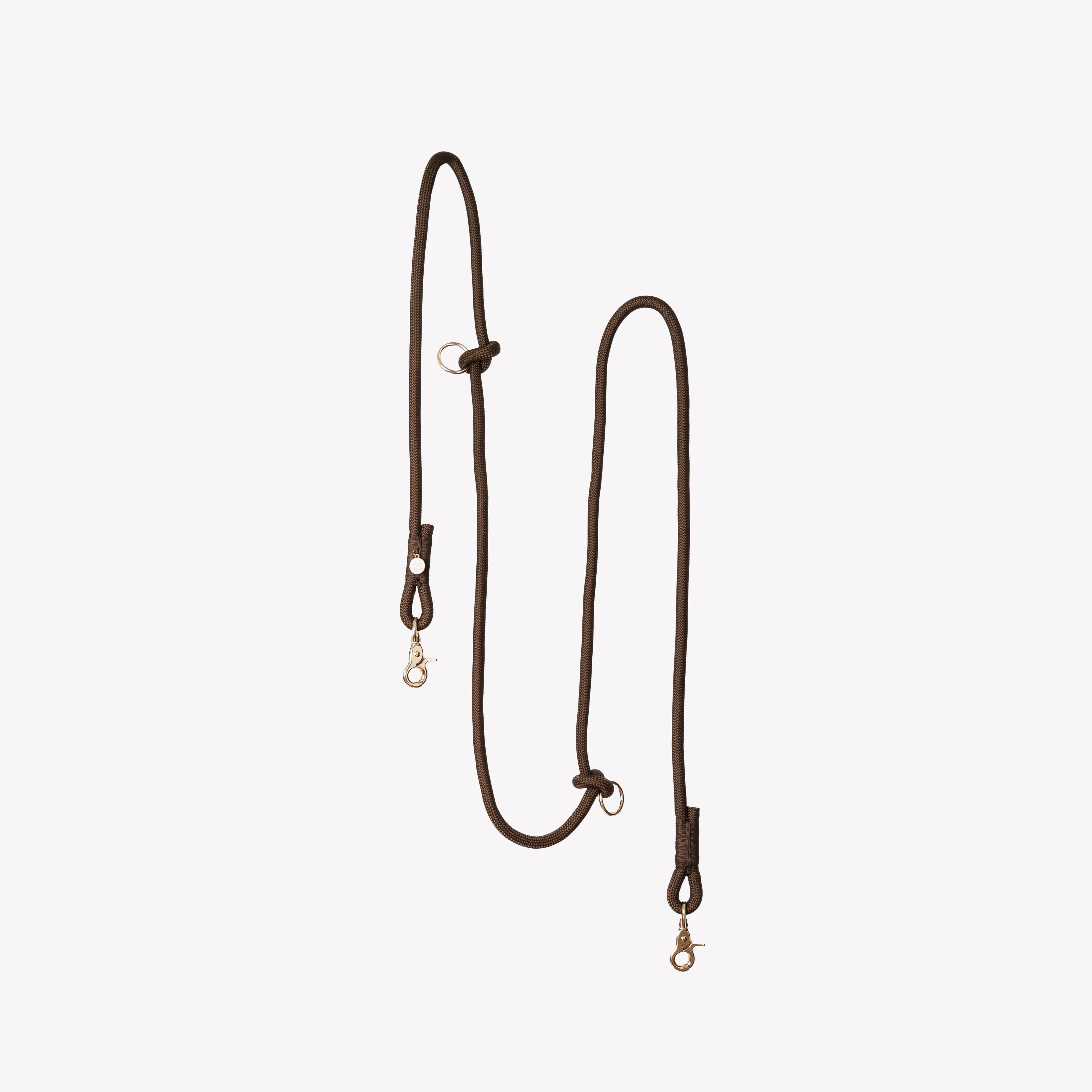 Brown Hands-Free Braided Dog Leash | FURLOU