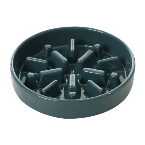 Spark Slow Feeder Dog Bowl – Ceramic, Non-Slip, Optional Wood Stand