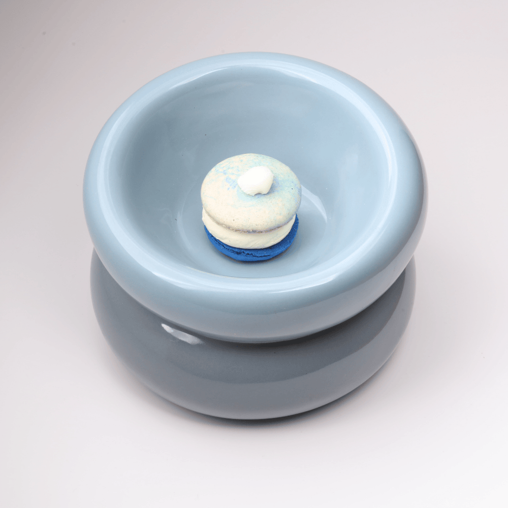 Soufflé Ceramic Dog Bowl – Frozen Blue