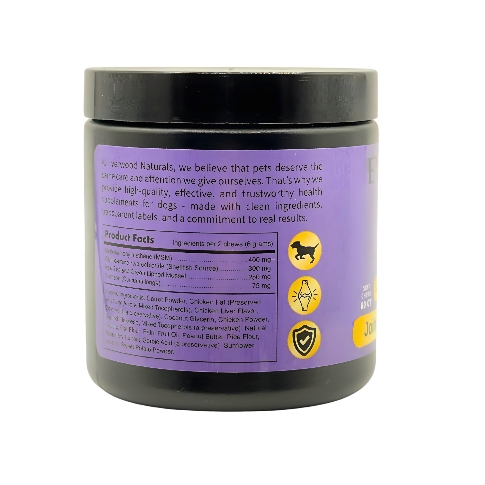 Advanced Vet Strength Joint & Mobility Dog Supplement Chews | Everwood Naturals