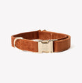 Clay Velvet Dog Collar – Gold Hardware | FURLOU
