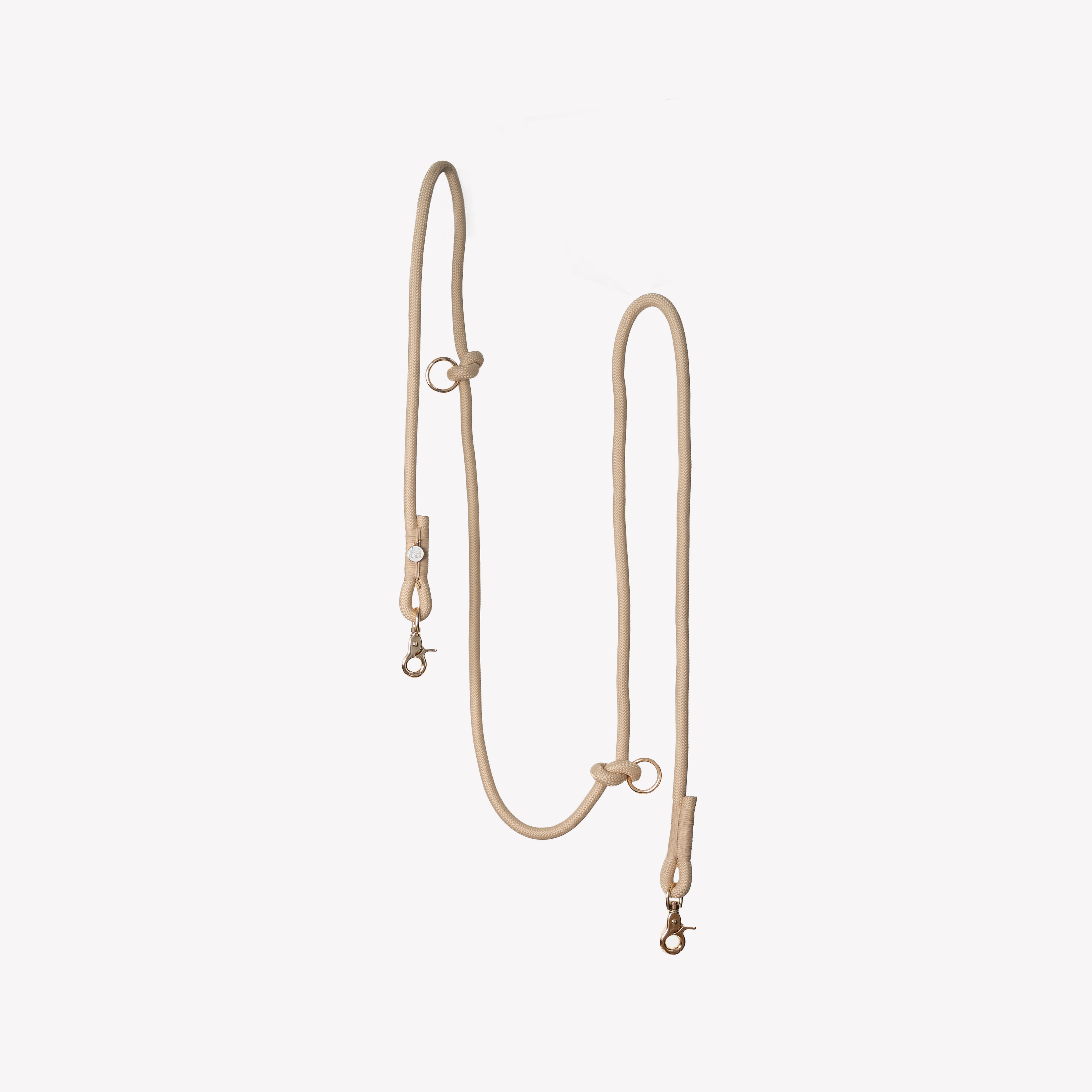 Tan Hands-Free Braided Dog Leash | FURLOU