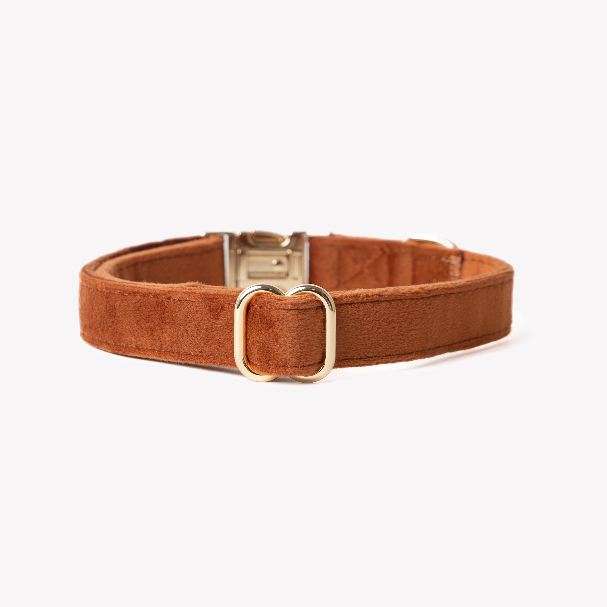 Clay Velvet Dog Collar – Gold Hardware | FURLOU
