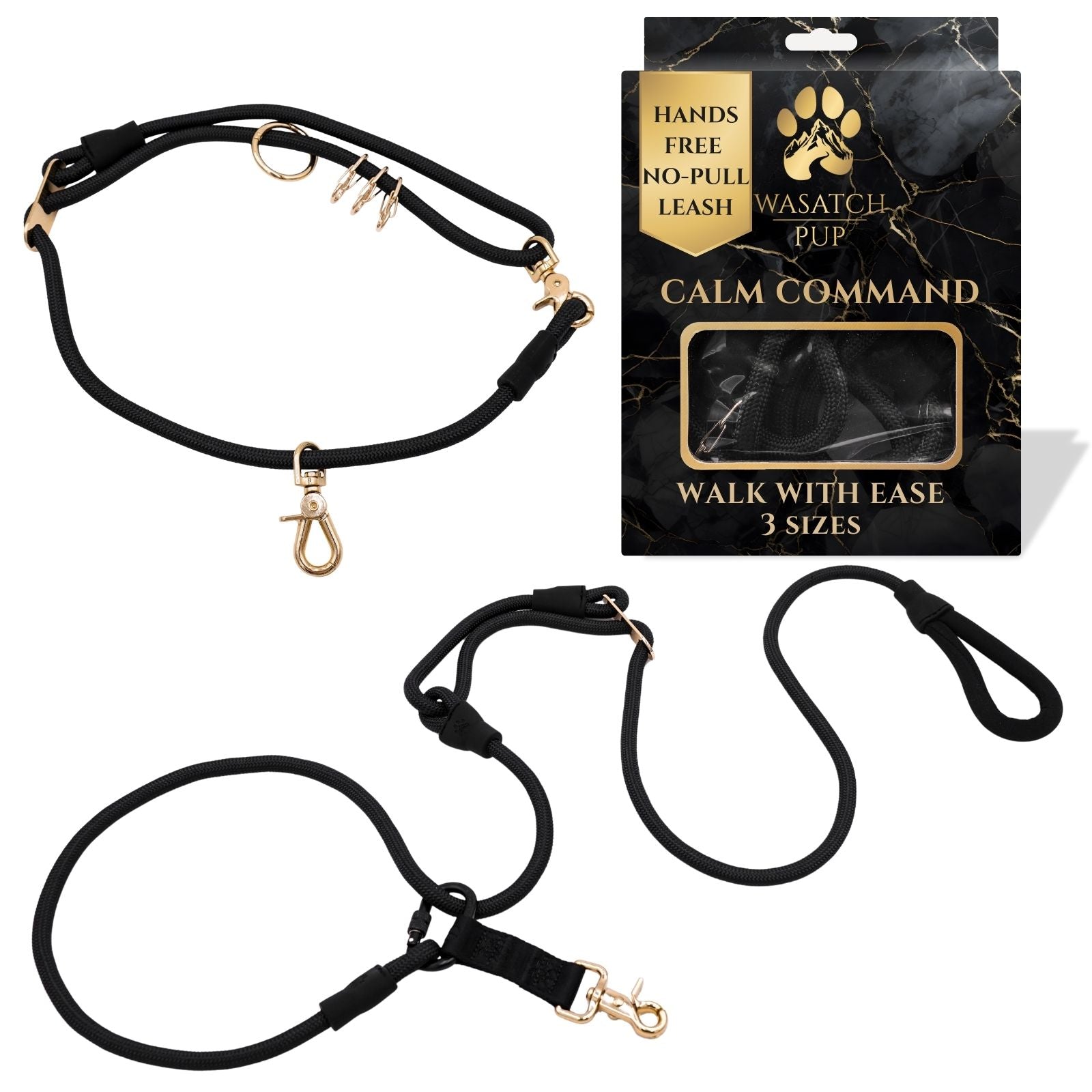 Calm Command No-Pull Dog Leash | Patented Wrap Design | Wasatch Pup