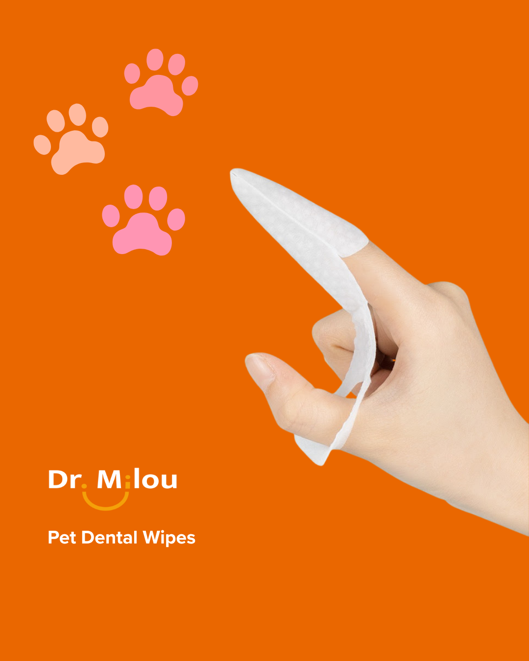 Pet Dental Finger Wipes – Daily Oral Care for Dogs & Cats | Dr. Milou