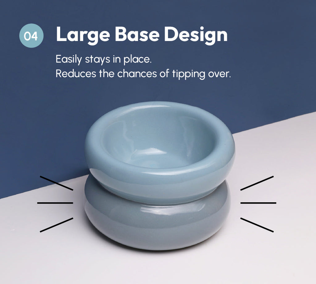 Soufflé Ceramic Dog Bowl – Frozen Blue