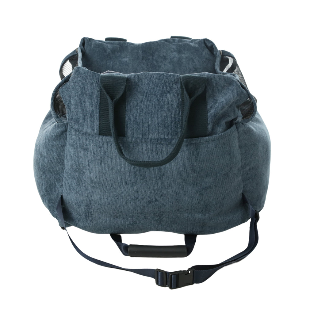 Puff Guard Dog Car Seat for Small Dogs – Convertible Travel Bag | pehomnyc (Blue)