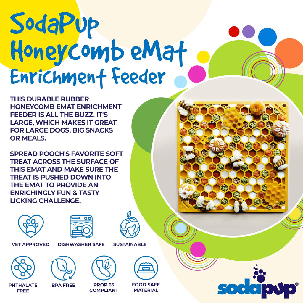 Honeycomb eMat Enrichment Lick Mat for Dogs | USA Made