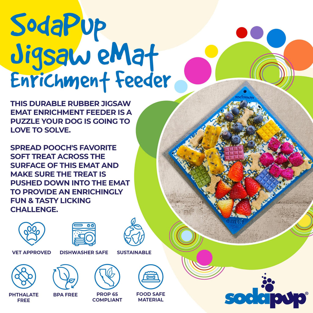 Jigsaw Puzzle eMat Enrichment Lick Mat for Dogs | USA Made