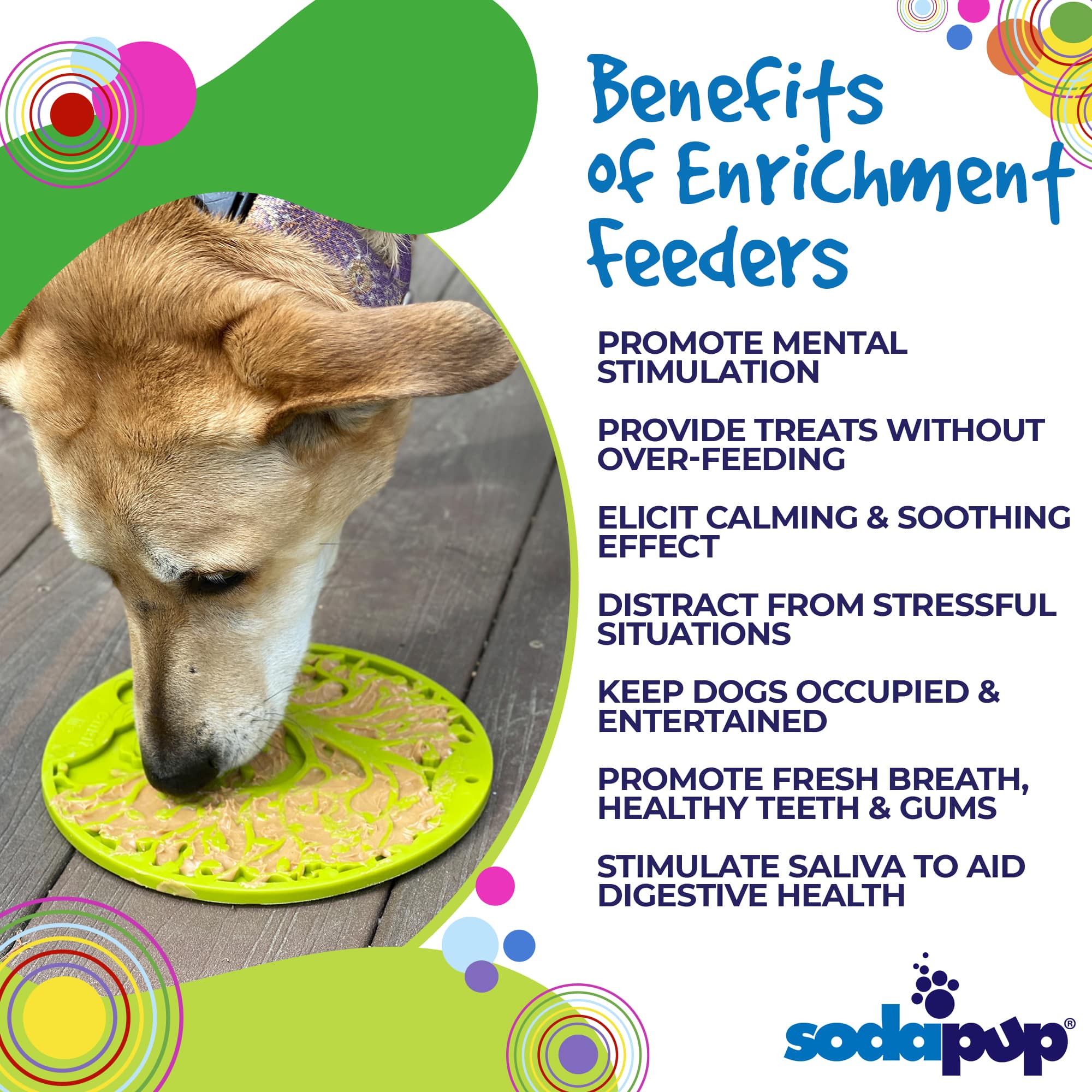 Tree of Life eMat Enrichment Lick Mat with Suction Cups | USA Made