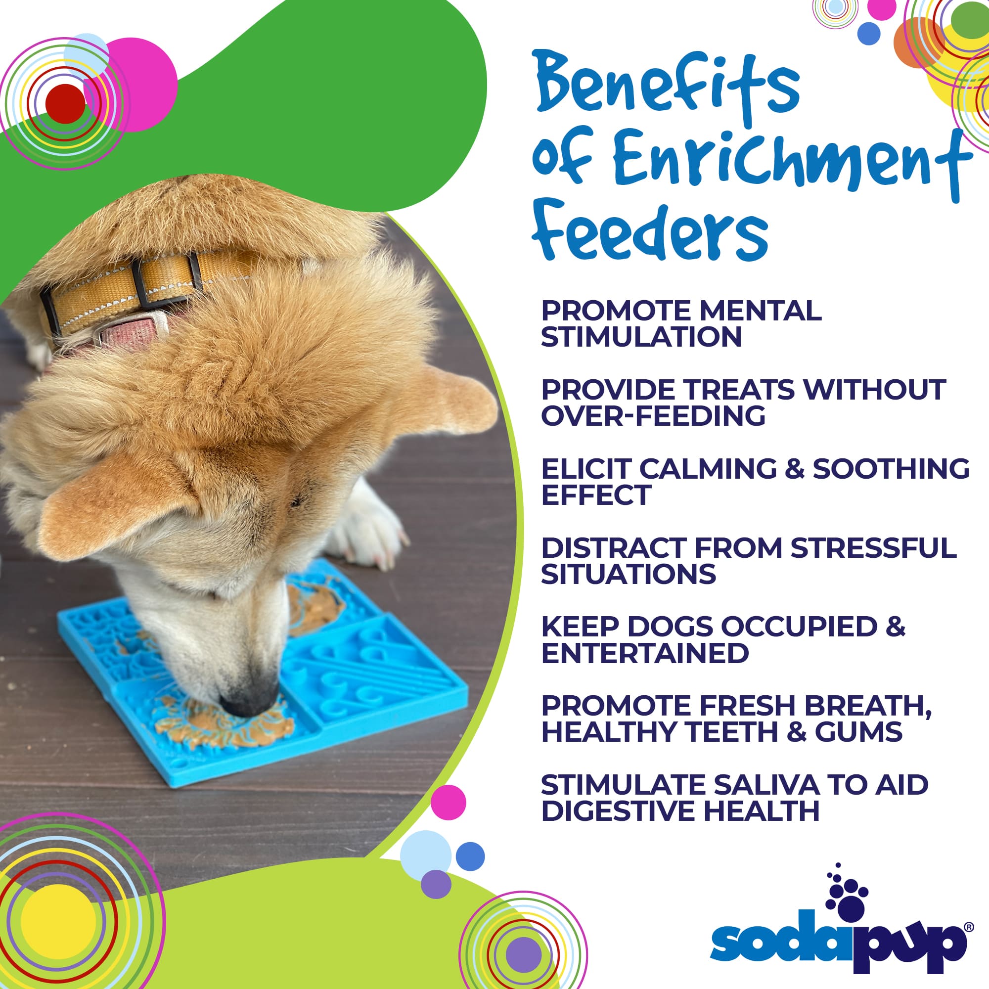 Sky eMat Enrichment Lick Mat for Dogs | Celestial Design | USA Made