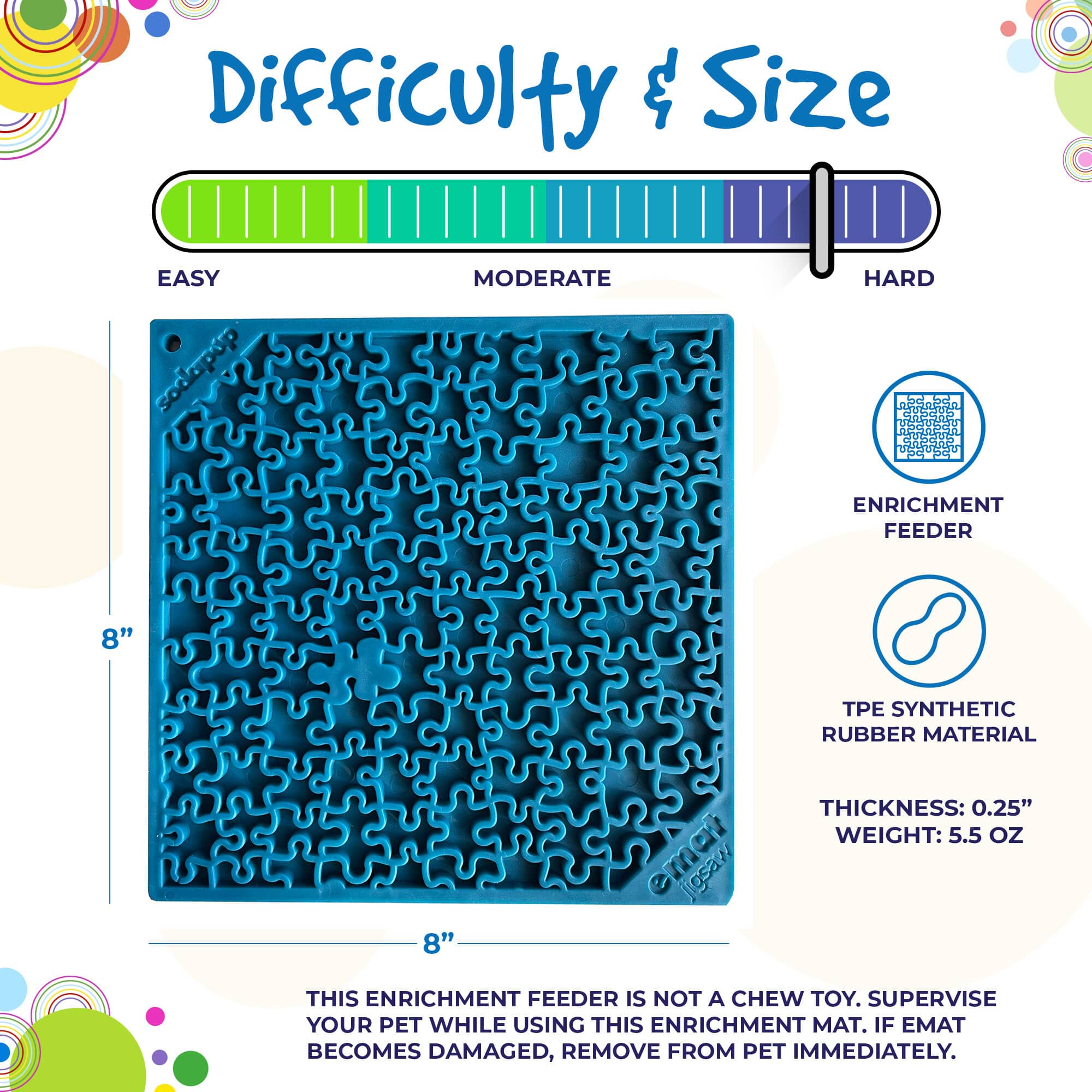 Jigsaw Puzzle eMat Enrichment Lick Mat for Dogs | USA Made