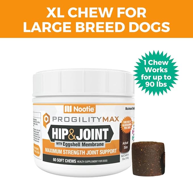 Nootie ProgilityMAX Hip & Joint Supplement for Large Dogs — 60ct
