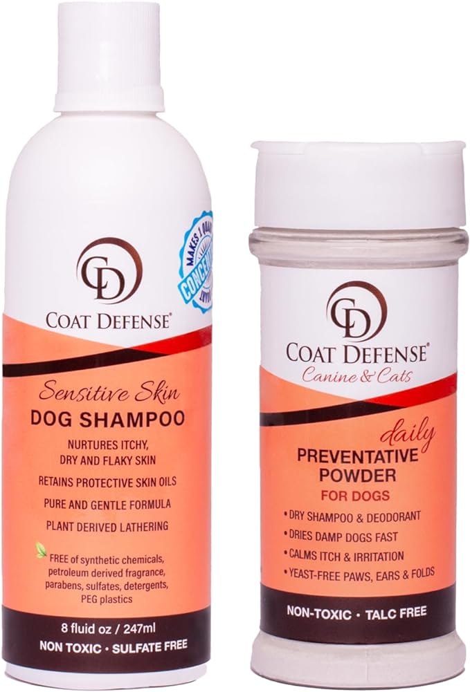 Coat Defense Paw Licker Bundle — Preventative Powder + Sensitive Shampoo