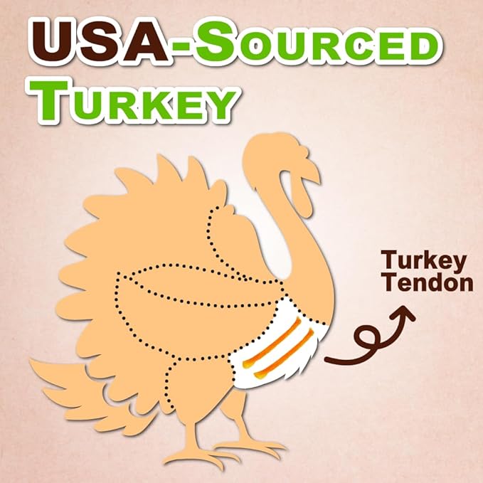 Afreschi Turkey Tendon Bone — Large, 3.53 oz | USA-Sourced