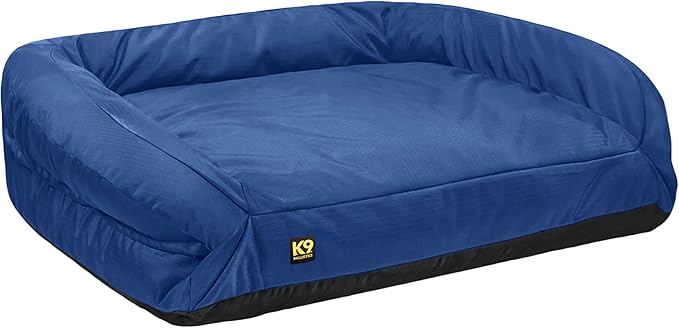 K9 Ballistics Tough Orthopedic Medium Bolster Dog Bed — Blue Quartz