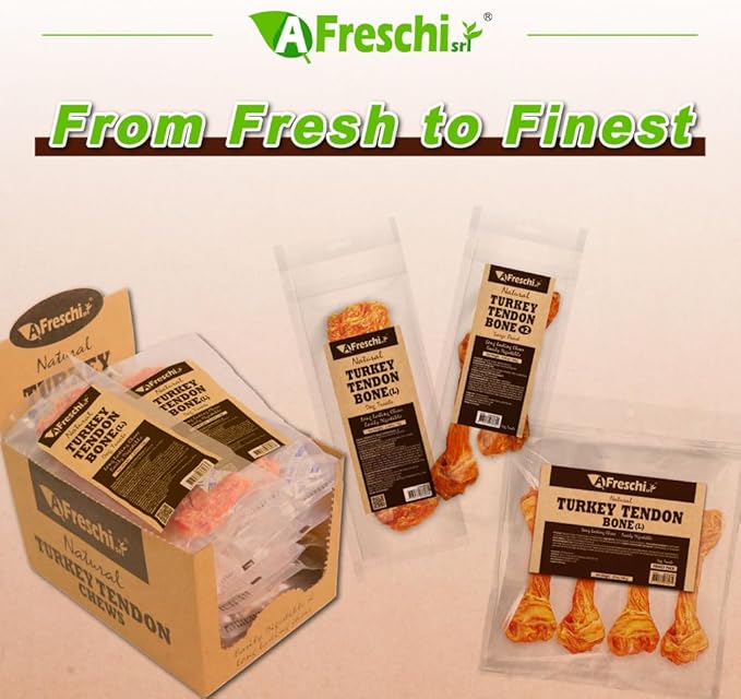 Afreschi Turkey Tendon Bone — Large, 3.53 oz | USA-Sourced