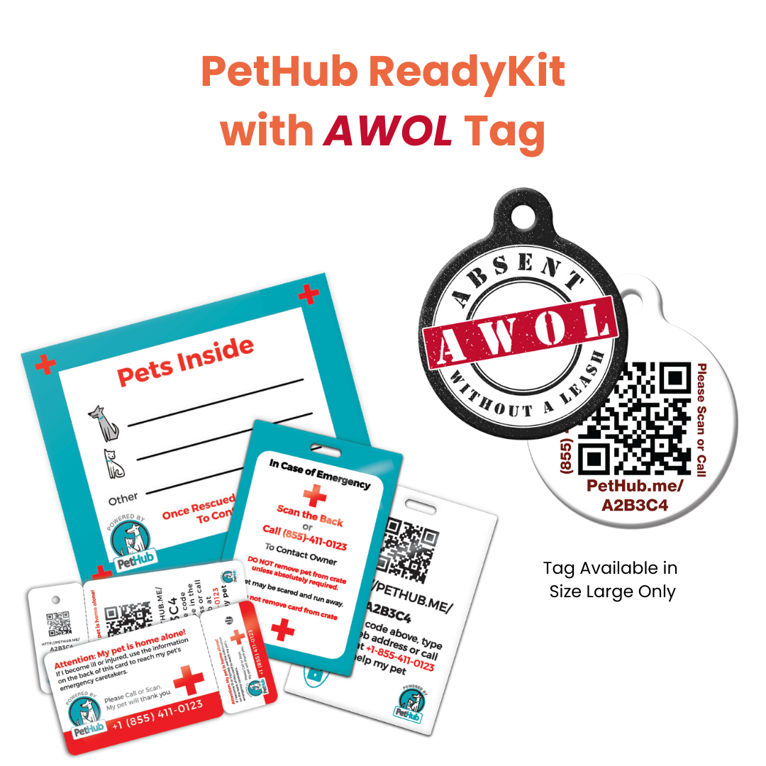 PetHub QR Pet ID Comprehensive ReadyKit – Complete Emergency Kit – Digital Pet ID Tag | Doggo Dream Shop