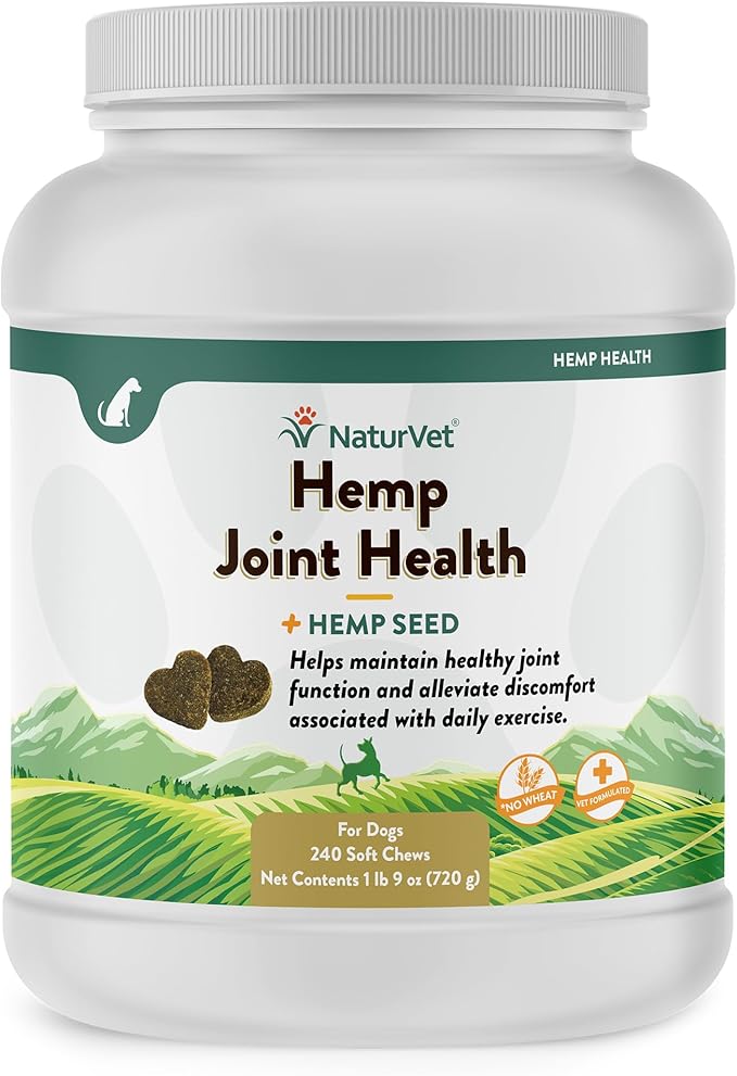 NaturVet Hemp Joint Health Hip & Joint Support — 240ct