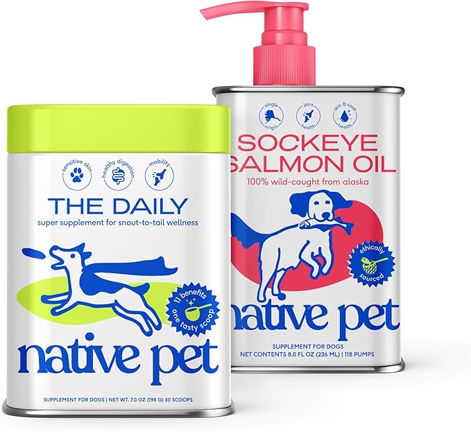 Native Pet Daily Supplement + Salmon Oil Bundle — 30 Scoops