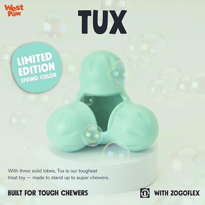 West Paw Zogoflex Tux — Large, Mint | Treat-Dispensing Dog Toy