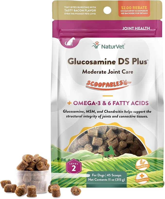 NaturVet Scoopables Glucosamine DS Plus Joint Supplement — 11 oz