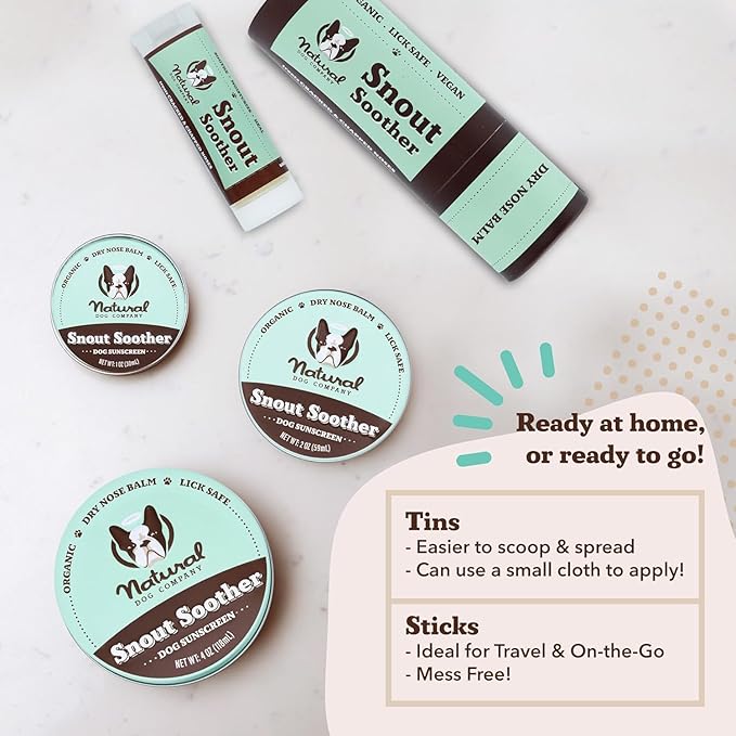 Natural Dog Company Snout Soother Bundle — 2 oz Tin + 0.15 oz Stick