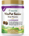 NaturVet VitaPet Senior Daily Vitamins + Glucosamine — 120 ct Soft Chews