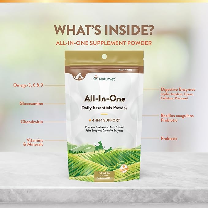 NaturVet All-in-One Dog Supplement — 13 oz Powder