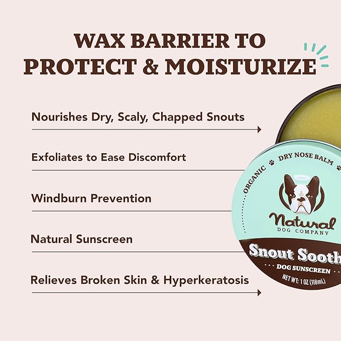 Natural Dog Company Snout Soother — Dog Nose Balm, 2 oz Tin