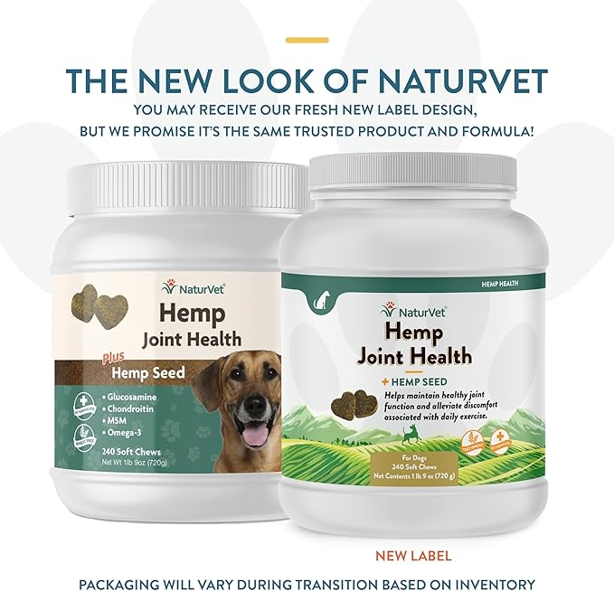 NaturVet Hemp Joint Health Hip & Joint Support — 240ct