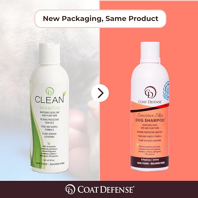 Coat Defense Sensitive Dogs Shampoo — 8 oz Concentrate (Makes 32 oz)