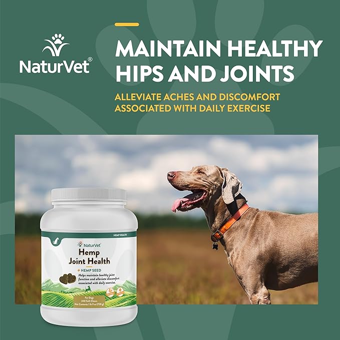 NaturVet Hemp Joint Health Hip & Joint Support — 240ct