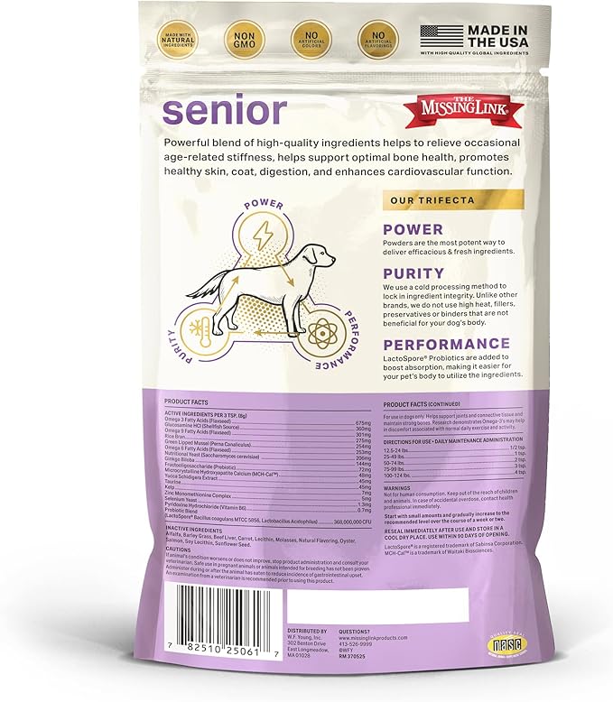 The Missing Link Senior Dog Supplement — 1 lb