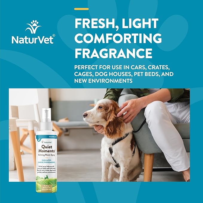 NaturVet Quiet Moments Herbal Calming Spray — 8 oz